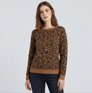 Philosophy Brown Black Animal Print Sweatshirt